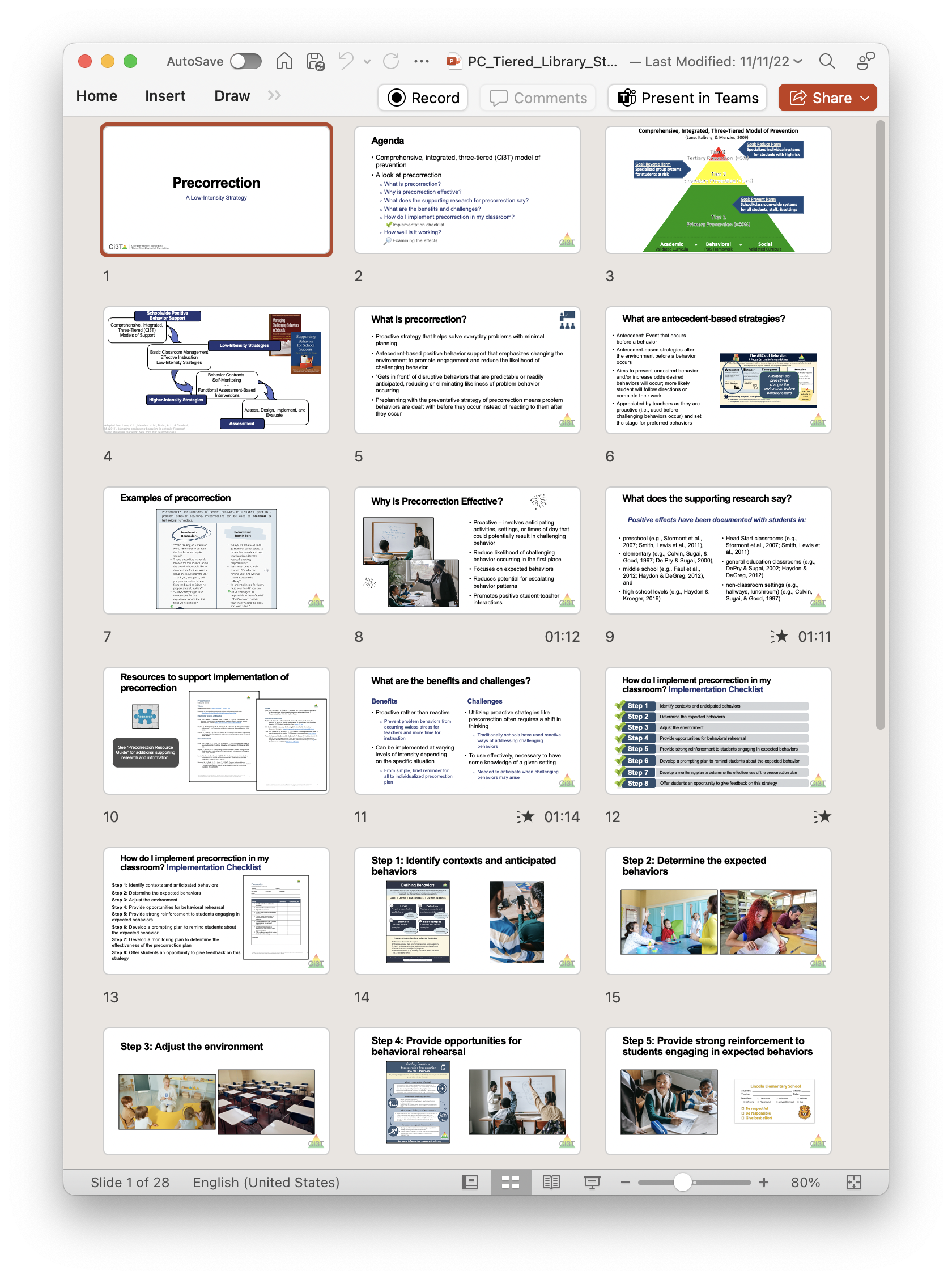 PowerPoint: Precorrection tiered library strategy