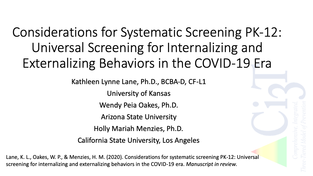 Systematic Screening Ci3torg