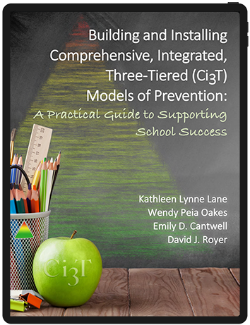 Image of book available on iBooks titled, Building and installing comprehensive integrated three-tiered models of prevention: A Practical guide to supporting school success.