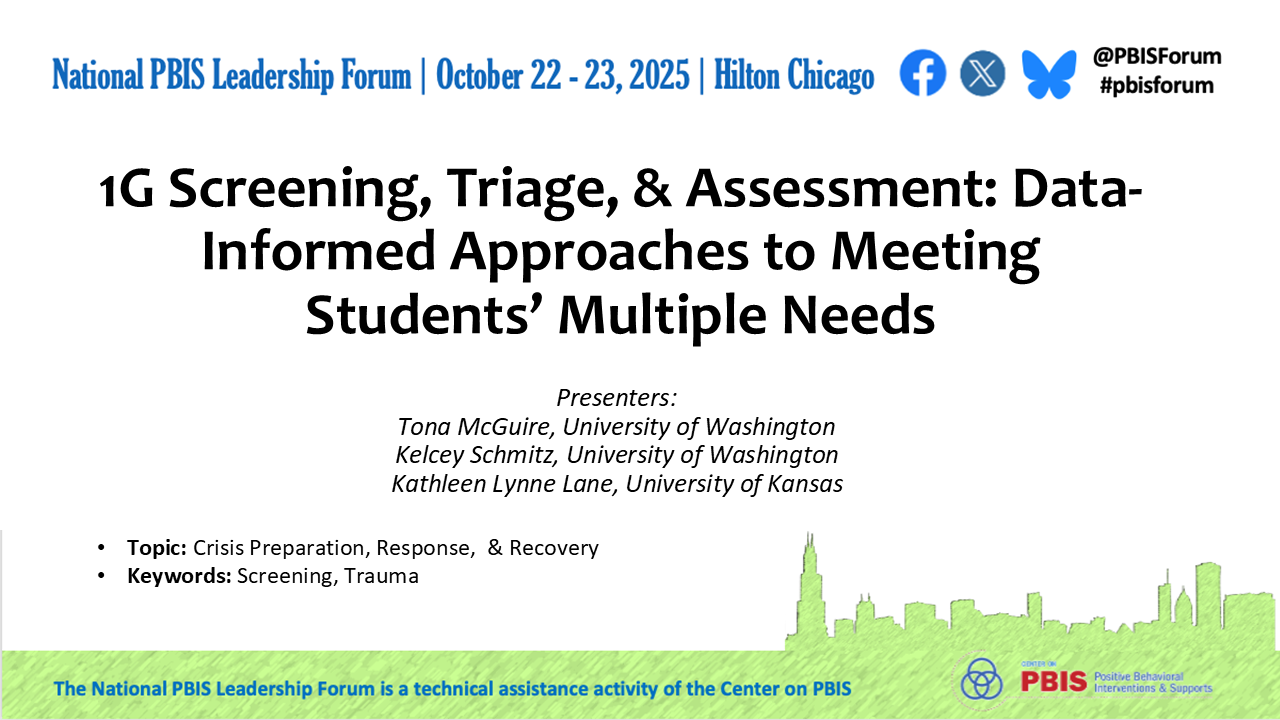 PBIS Leadership Forum Presentation