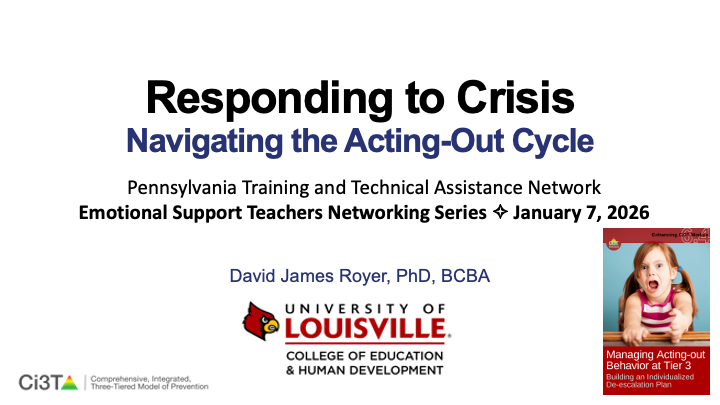 PaTTAN Acting-Out Presentation Slide Cover